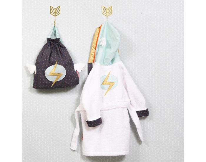 LITTLE CREVETTE Peignoir enfant Superhros (6)