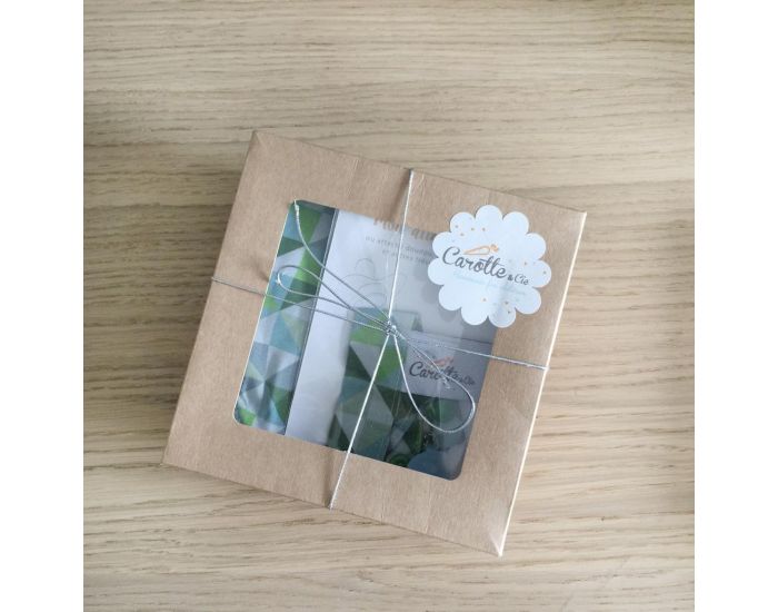 CAROTTE & Cie Coffret Cadeau - Bavoir et Attache Ttine (1)