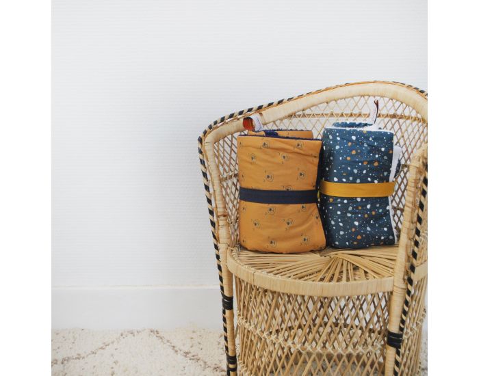 CAROTTE & Cie Couverture nomade Chiens caramel (2)