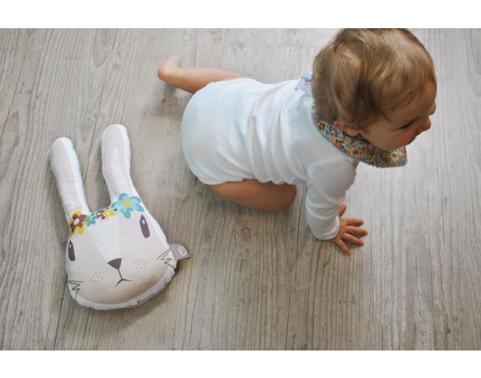 CAROTTE & Cie Coussin illustr Lapin (1)