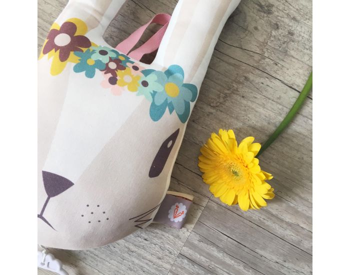 CAROTTE & Cie Coussin illustr� Lapin (2)