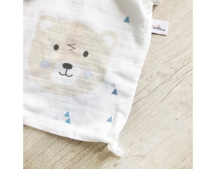 CAROTTE & Cie Doudou plat Ours polaire - D�s la naissance (2)