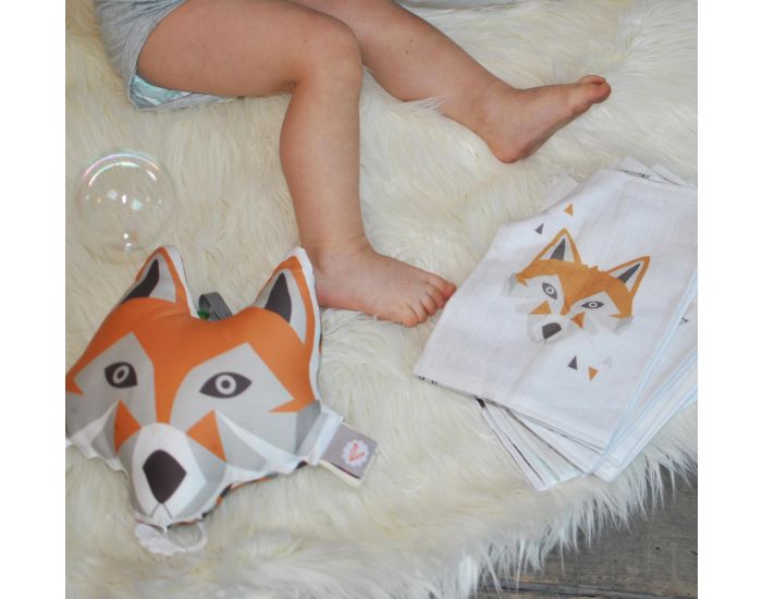 CAROTTE & Cie Coussin musical Renard La vie en rose (3)