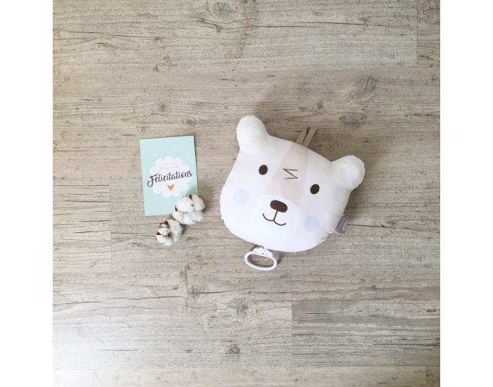 CAROTTE & Cie Coussin musical Ours Polaire (1)