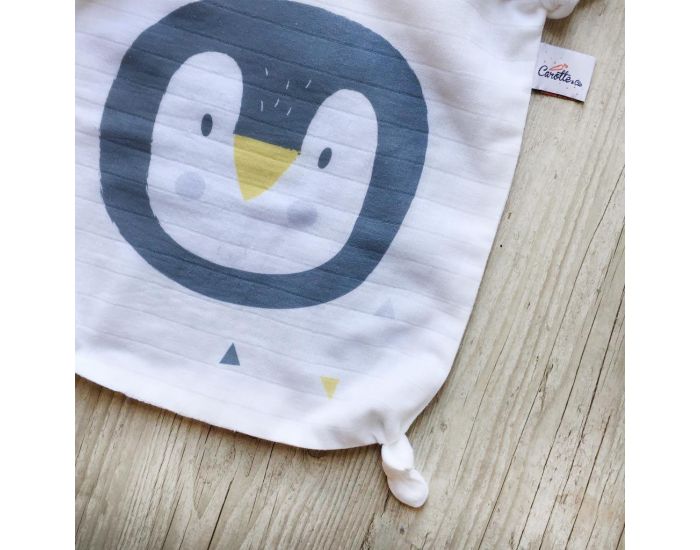 CAROTTE & Cie Doudou plat Pingouin - D�s la naissance (3)