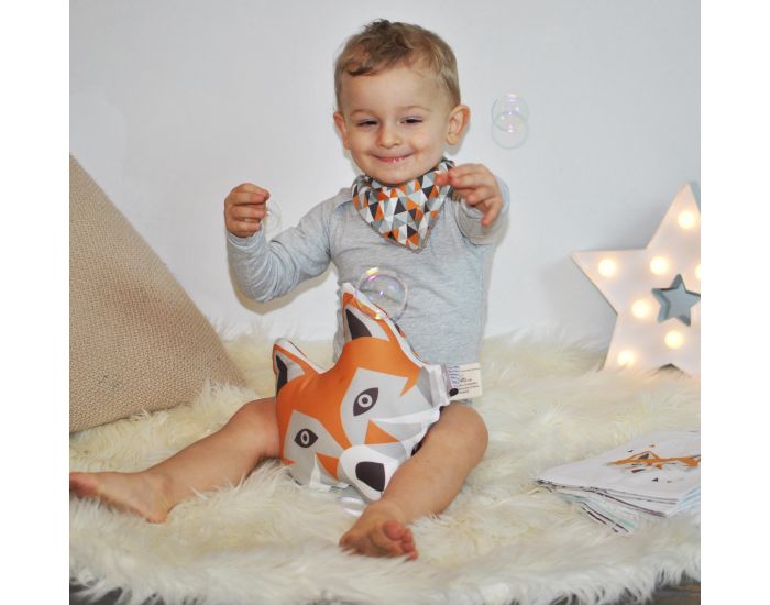 CAROTTE & Cie Coussin illustr� Renard (1)