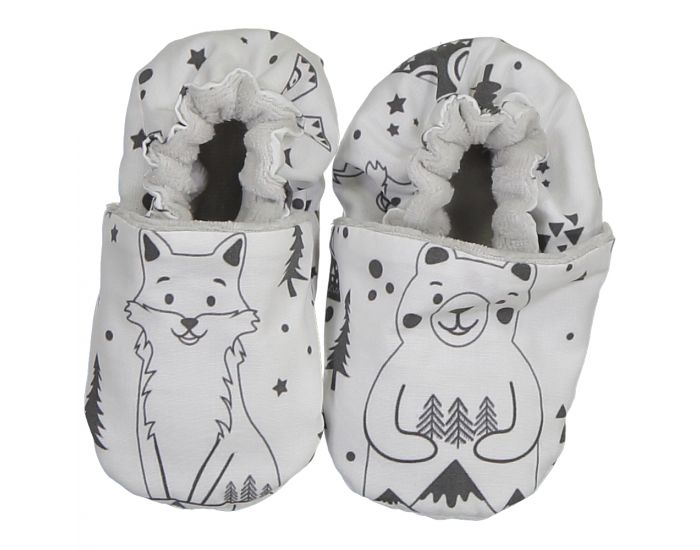 CHOUCHOUETTE Chaussons souples fox and bear nb 6-12 mois (1)