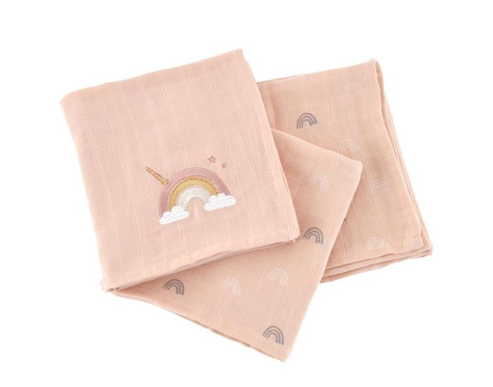 LITTLE CREVETTE Lot de 3 langes - 60 x 60 cm (4)