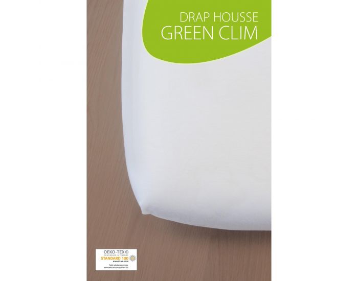KADOLIS Drap housse GREEN CLIM 50x100cm Blanc (1)