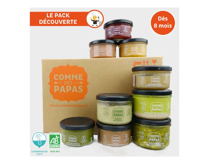COMME DES PAPAS - Pack du Mois - Repas Frais Bio pour B�b� - 18 pots - D�s 8 Mois (8)
