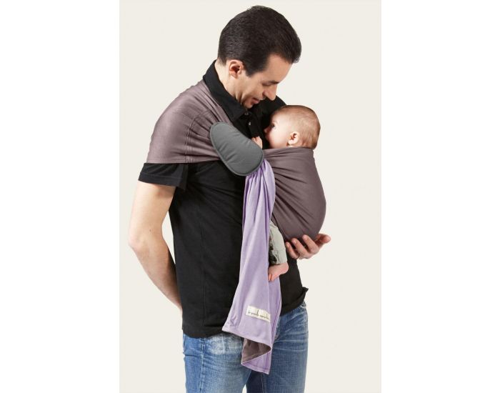 LOVE RADIUS par JPMBB Petite Echarpe Sans Noeud - Lavande Marron Glac (reversible) (14)