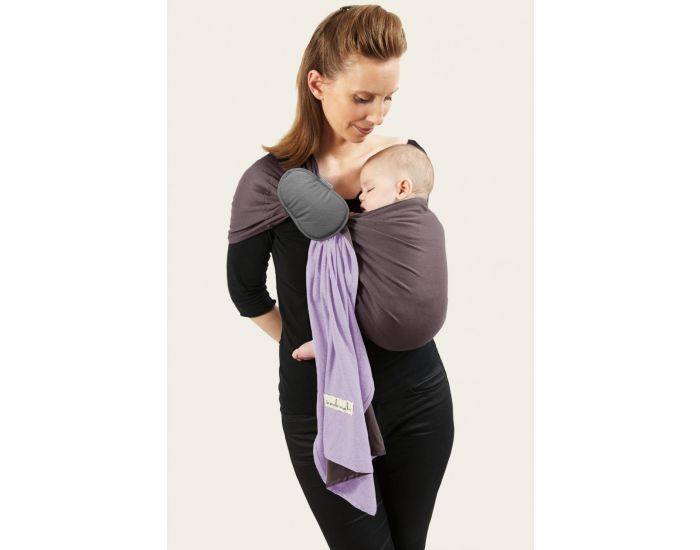 LOVE RADIUS par JPMBB Petite Echarpe Sans Noeud - Lavande Marron Glac (reversible) (7)