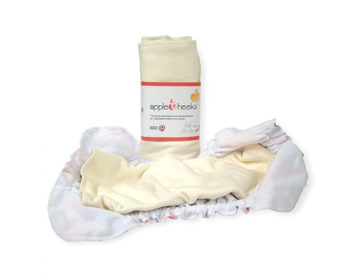 APPLECHEEKS Lot de 2 Inserts Langes en Bambou et coton bio (1)