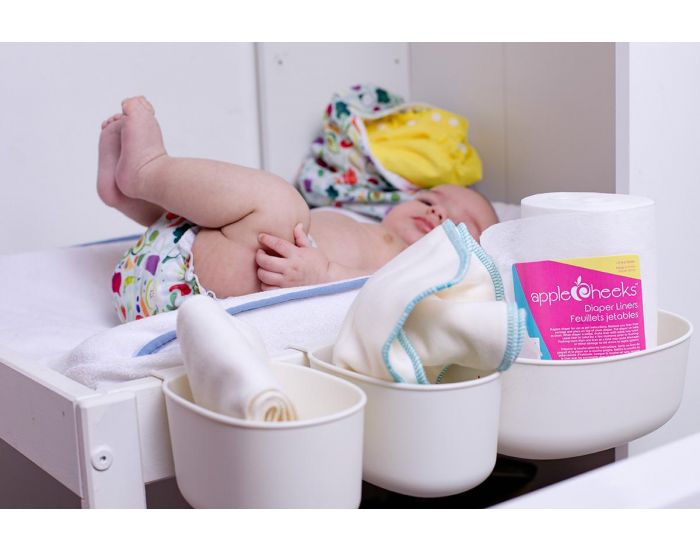 APPLECHEEKS Lot de 2 Inserts Langes en Bambou et coton bio (4)