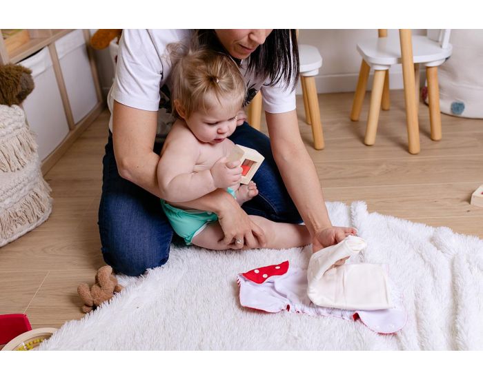 APPLECHEEKS Lot de 2 Inserts Langes en Bambou et coton bio (7)