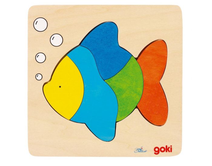 GOKI Puzzle d'encastrement Poisson GOKI 5 pi�ces - D�s 2 ans (1)
