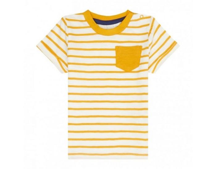 SENSE ORGANICS T-shirt B�b� en Coton Bio - Ray� - Jaune Curry  (3)