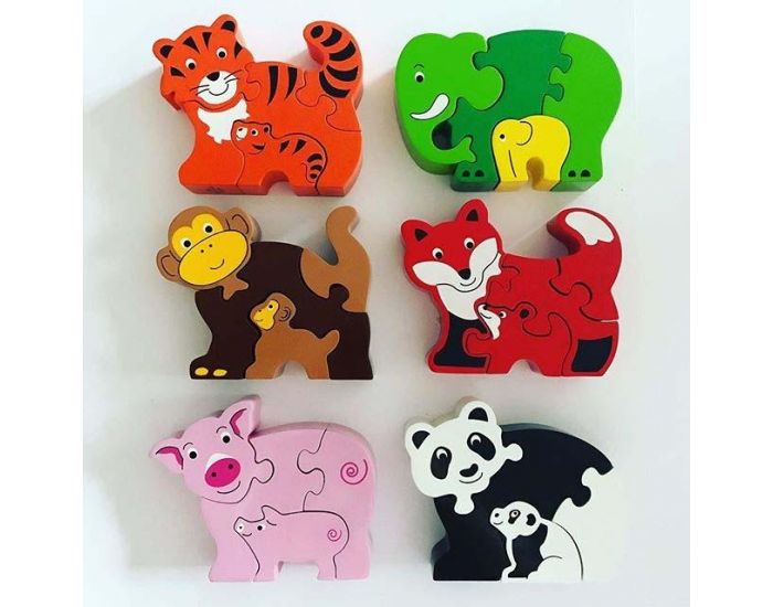 LANKA KADE Puzzle en bois Tigre et son bb - Ds 10 mois (1)