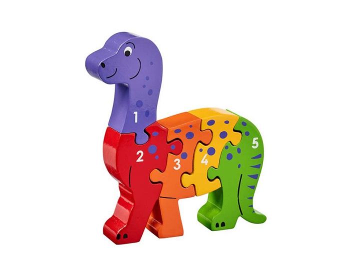 LANKA KADE Puzzle en bois Dinosaure Chiffres - Dès 10 mois - 5 Pièces (3)