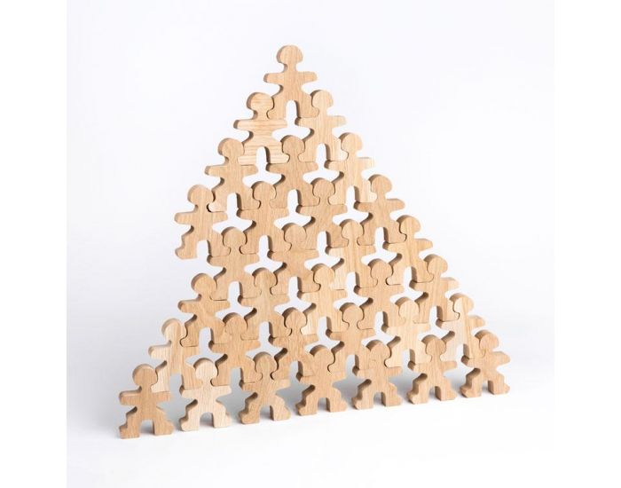 FLOCKMEN Lot de 32 Jouet Libre en bois - D�s 2 ans (11)