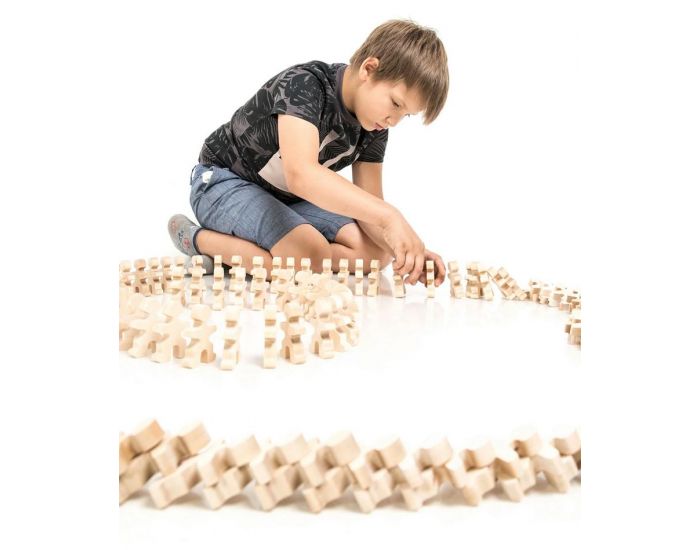 FLOCKMEN Lot de 32 Jouet Libre en bois - D�s 2 ans (3)