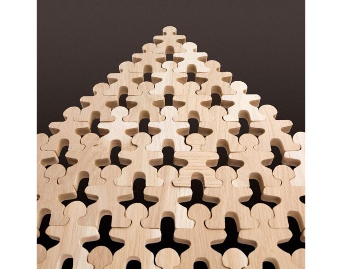 FLOCKMEN Lot de 32 Jouet Libre en bois - D�s 2 ans (10)