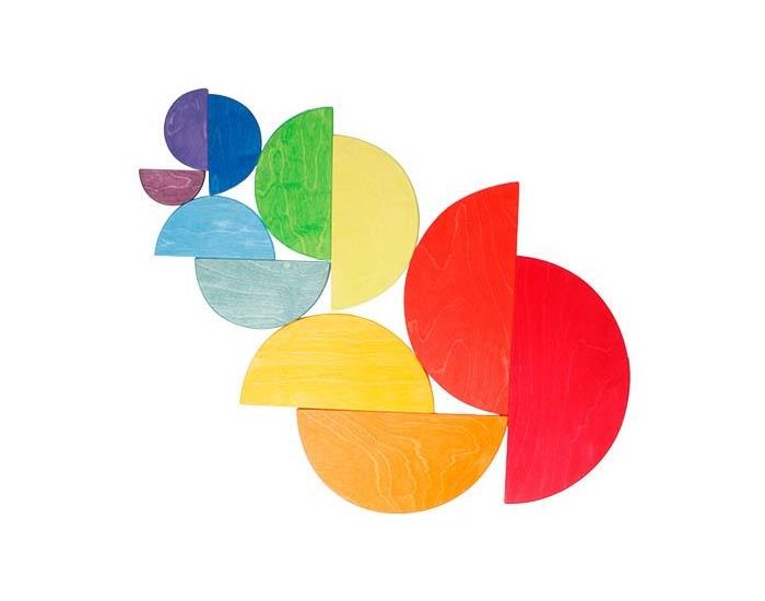 GRIMM'S Demi cercles de construction large multicolore - Dès 1 an (1)