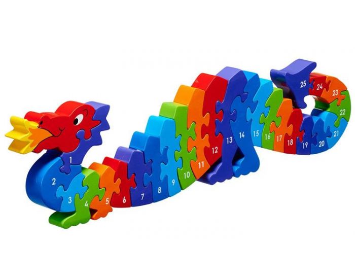 LANKA KADE Puzzle en bois Dragon Chiffres - Ds 3 ans - 25 Pices (1)