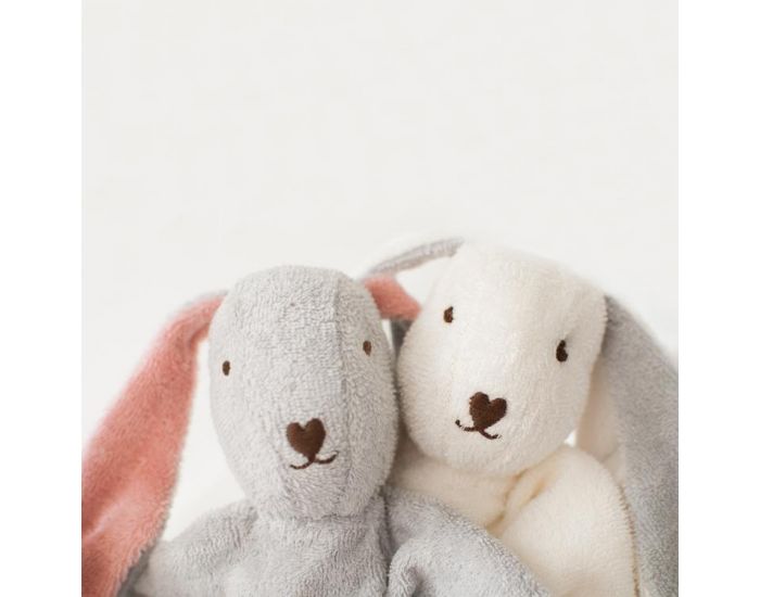 HOPPA Doudou Tino White/dark coral - D�s la naissance (1)