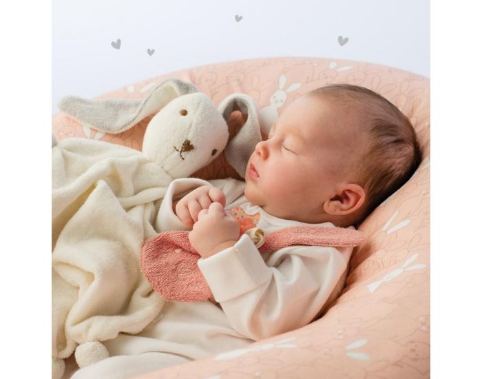 HOPPA Doudou Tino White/dark coral - D�s la naissance (2)