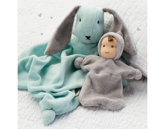 HOPPA Doudou Tino White/dark coral - D�s la naissance (3)