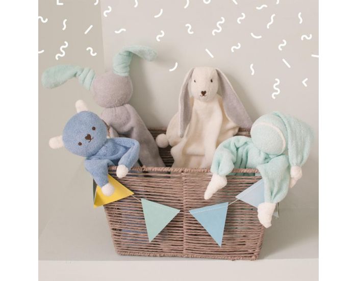 HOPPA Doudou Tino White/dark coral - D�s la naissance (5)