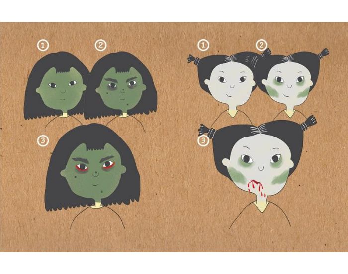 NAMAKI Kit de Maquillage 3 Couleurs - Sorcire et Zombie - Ds 3 ans (1)