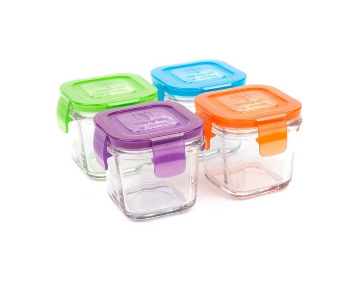 WEANGREEN 4 Pots de Conservation en verre tremp 120ml Garden (2)