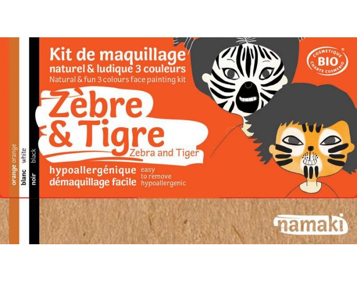 NAMAKI Kit de Maquillage 3 couleurs Zbre et Tigre NAMAKI (2)