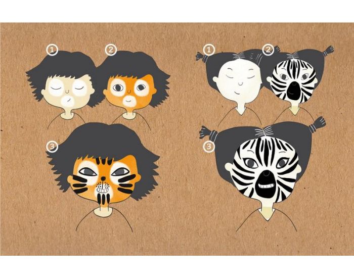 NAMAKI Kit de Maquillage 3 couleurs Zbre et Tigre NAMAKI (5)