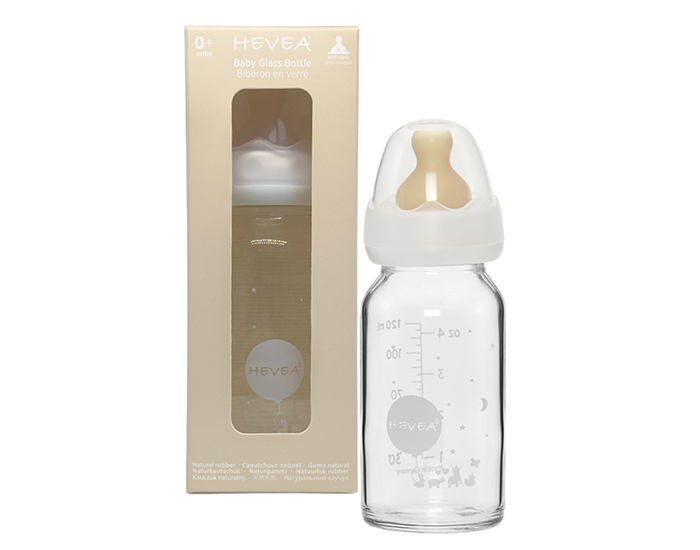 HEVEA Biberon en Verre  120 ml (1)