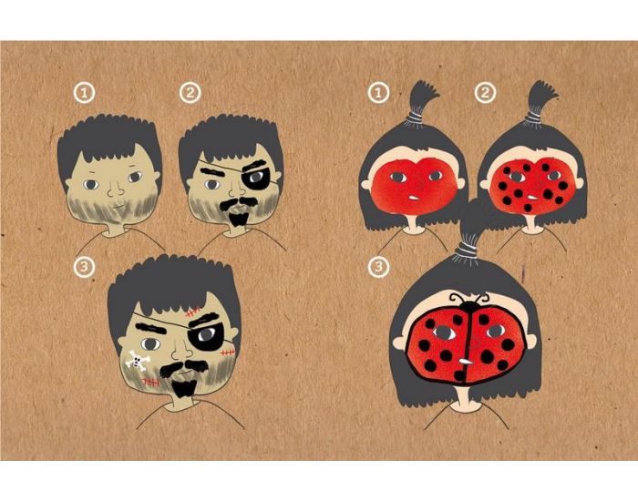 NAMAKI Kit de Maquillage 3 Couleurs - Pirate et Coccinelle - Ds 3 ans (1)