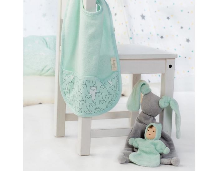 HOPPA Doudou Floppy white/old rose - D�s la naissance (1)