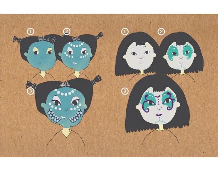 NAMAKI Kit de Maquillage 3 Couleurs - F�e et Sir�ne - D�s 3 ans (1)