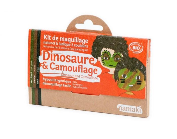 NAMAKI Kit de Maquillage 3 Couleurs - Dinosaure et Camouflage - Dès 3 ans (8)