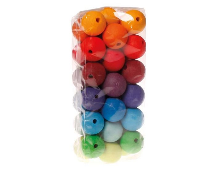 GRIMM'S 36 perles en bois arc en ciel - D�s 36 mois (2)