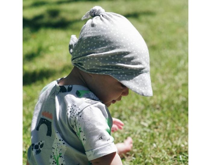 SEVIRA KIDS Casquette Bandana - Foulard b�b� en coton avec visi�re - City Boy (2)