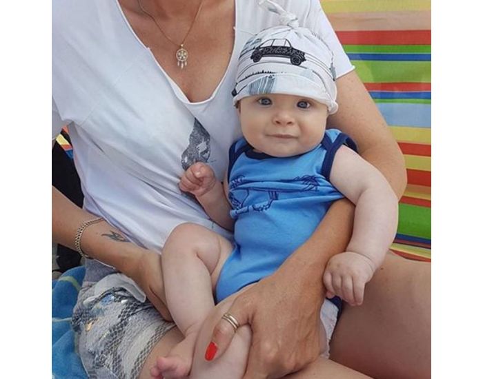 SEVIRA KIDS Casquette Bandana - Foulard b�b� en coton avec visi�re - City Boy (21)