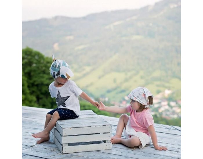 SEVIRA KIDS Casquette Bandana - Foulard b�b� en coton avec visi�re - City Boy (22)