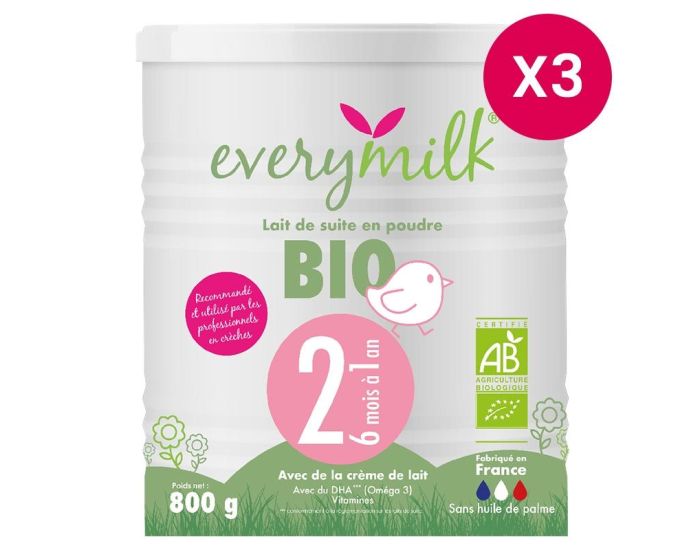 EVERYMILK Lait de Suite 2 - 6 Mois � 1 An - 800 g (4)