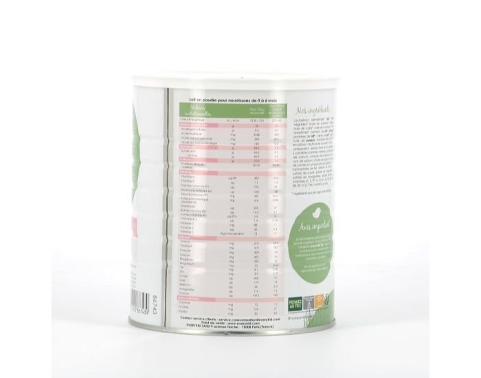 EVERYMILK Lait Infantile Bio 1 - de 0 � 6 Mois - 800 g (9)