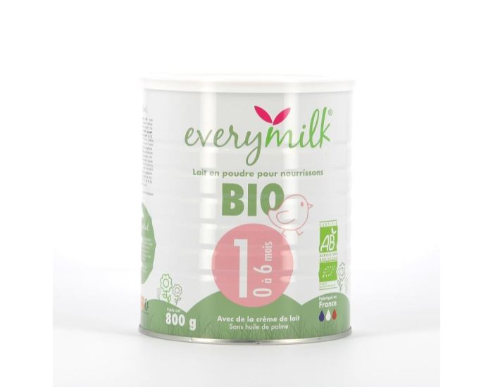 EVERYMILK Lait Infantile Bio 1 - de 0 � 6 Mois - 800 g (10)