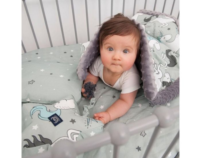 SEVIRA KIDS Couette 135x100 et Oreiller Enfant - Licorne rose (5)