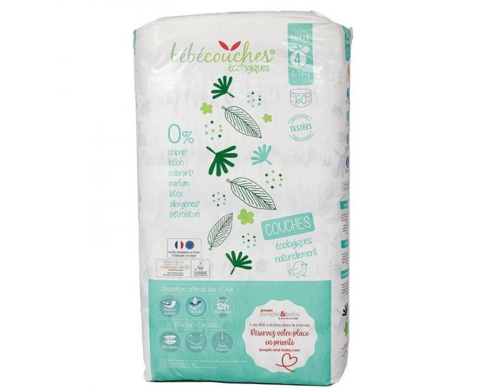 B�B�COUCHES �COLOGIQUES Couches Ecologiques T4 / 7-18kg / 60 couches (4)